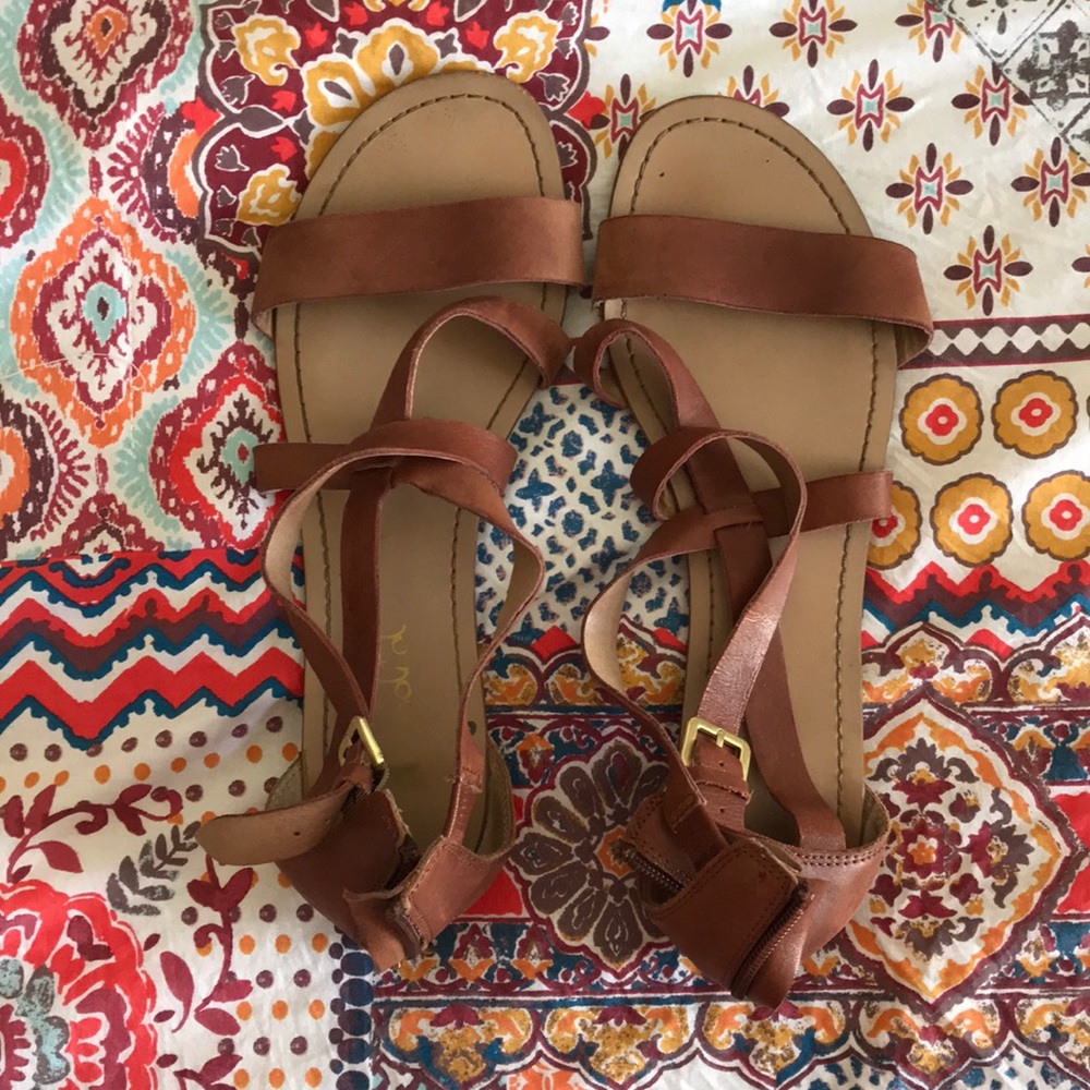 Splendid Gladiator Tan Sandals